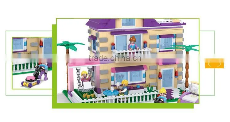 Intelligence kids play building blocks my happy family house toy