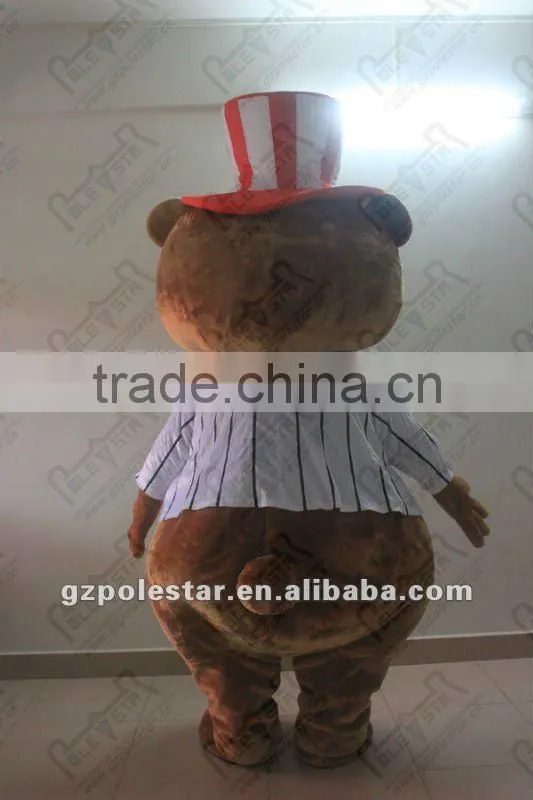 NO.2460 fluffy quality teddy bear mascot costumes