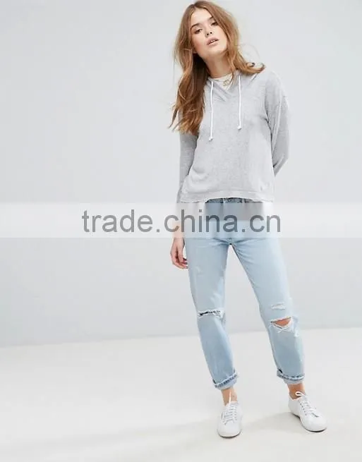 Wholsale Sweatshirts 2017 New Style Women Two Pieces Long Sleeve Loose Pullovers Hoodie