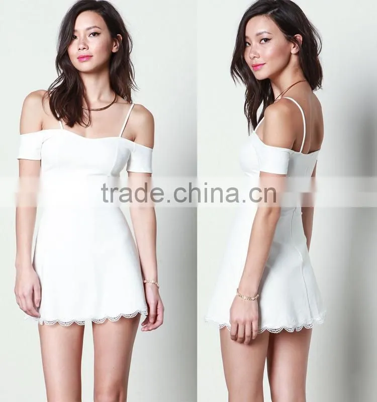 Women blouses and dresses 2016 Guangzhou hot sale women white two piece sets