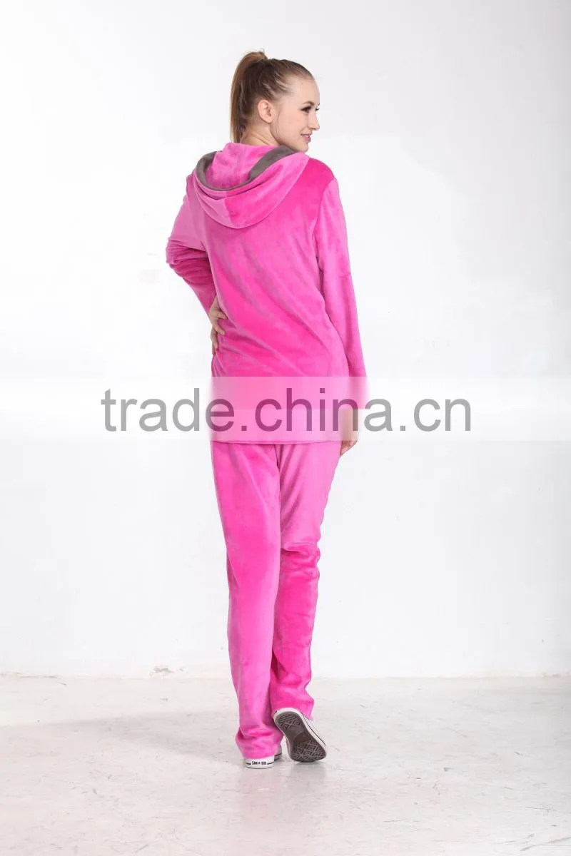 2016 latest design plus size fashion velvet women pajamas