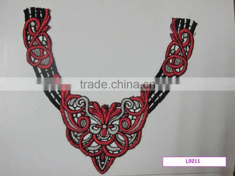 machine made crochet cotton ladies neck lace design