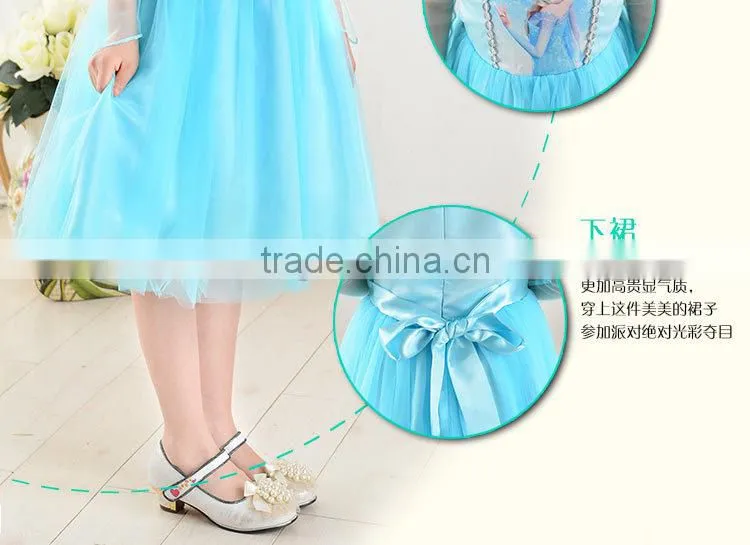 2015 new girls dress cosplay costume dresses kids wedding dress summer child party dress