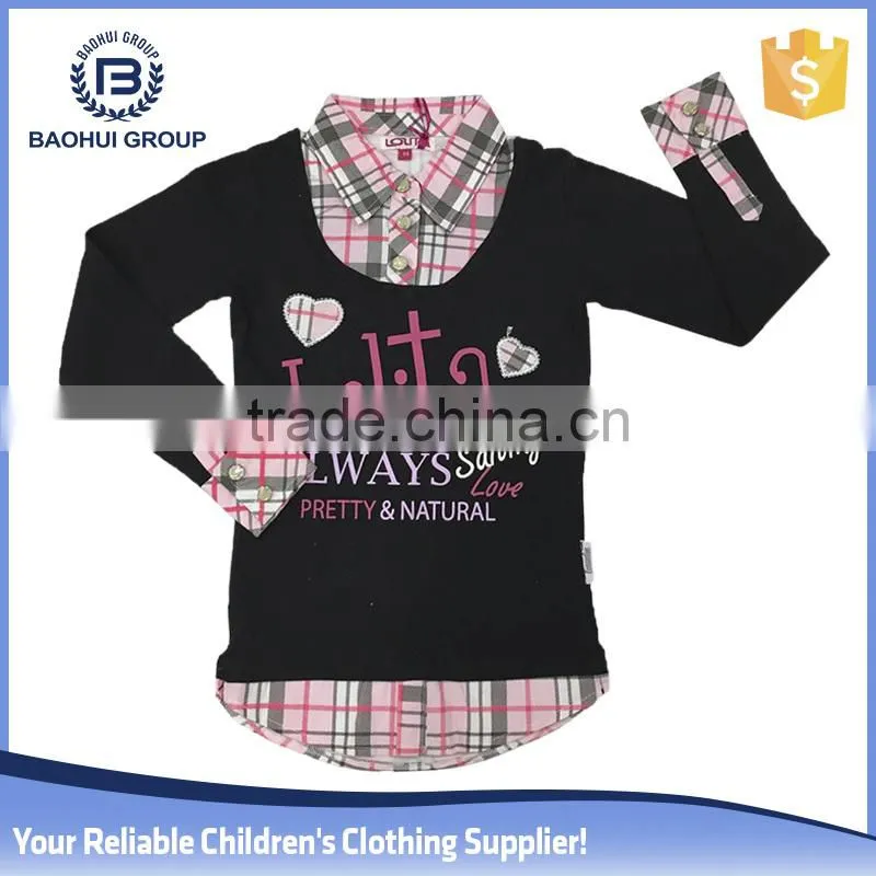 modern styles blouses girls printed t shirts stock child t shirt children wear