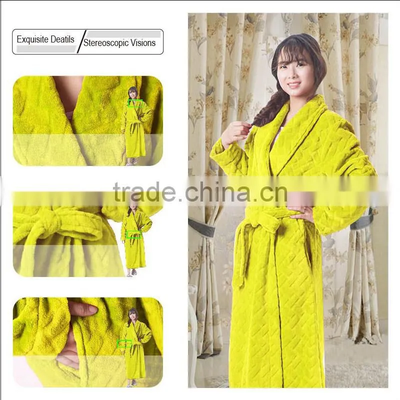 Wholesale printed knee length delicates robe