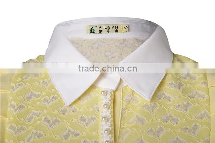 cute neck designed young ladies models short sleeve blouse