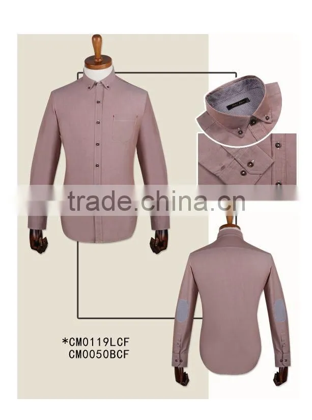 100% cotton checked long sleeve button up collar made to measure custom mens dress shirt