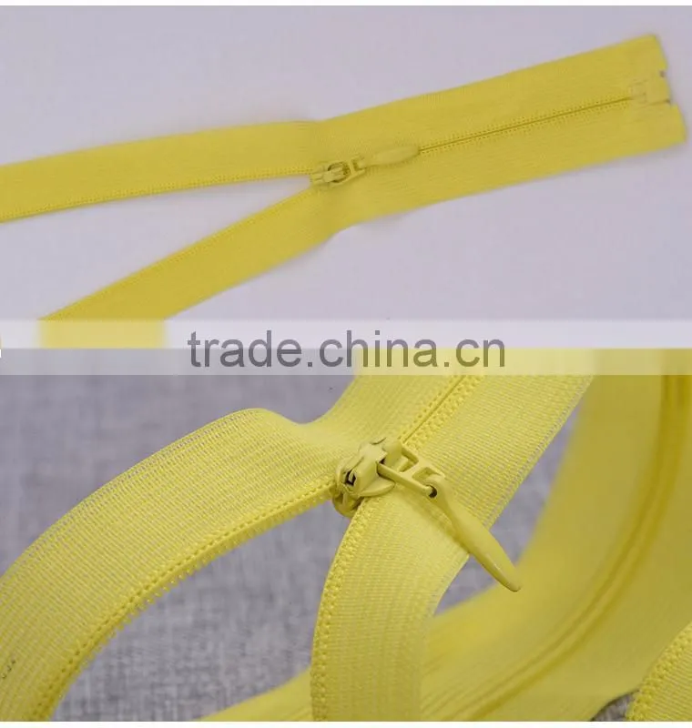 #3 Open End invisible Nylon Reverse Coil Zipper