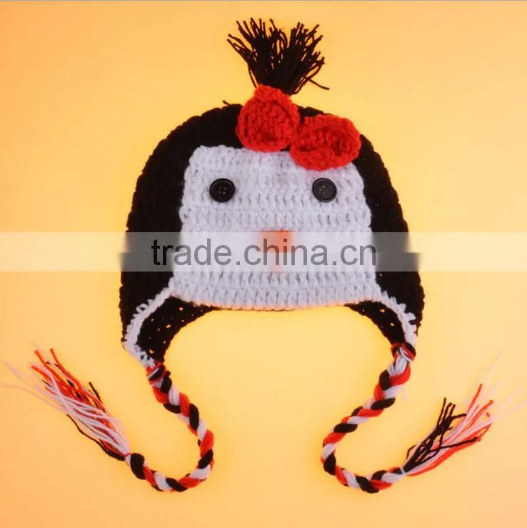 Penguin Newborn Baby Girls Boys Crochet Knit Costume Photo Photography Prop Outfits