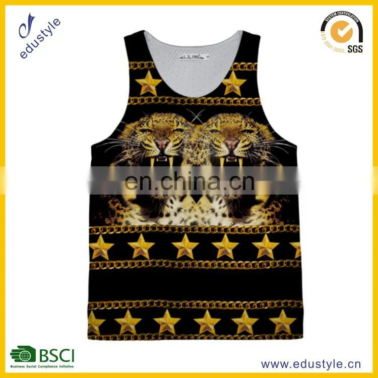 2015 new mens tank top wholesale sublimation tank top/custom gym tank top