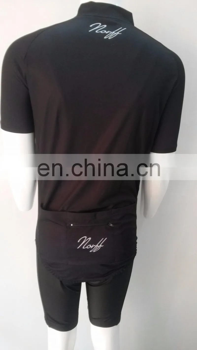 Black cycling wear custom cycling jerseys design plain cycling jersey no logo