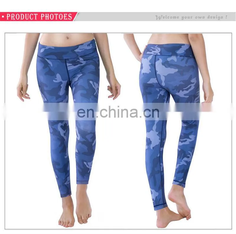 Polyester&Spandex Compression Camo Print Legging Fitness Yoga Pants