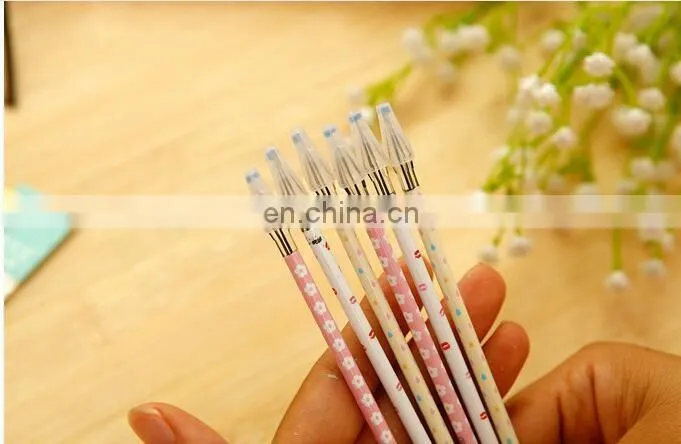 Creative Stationery Black Gel Pen Diamond Head Refills For 0.38mm Office Supplies flower printed gel pen refill