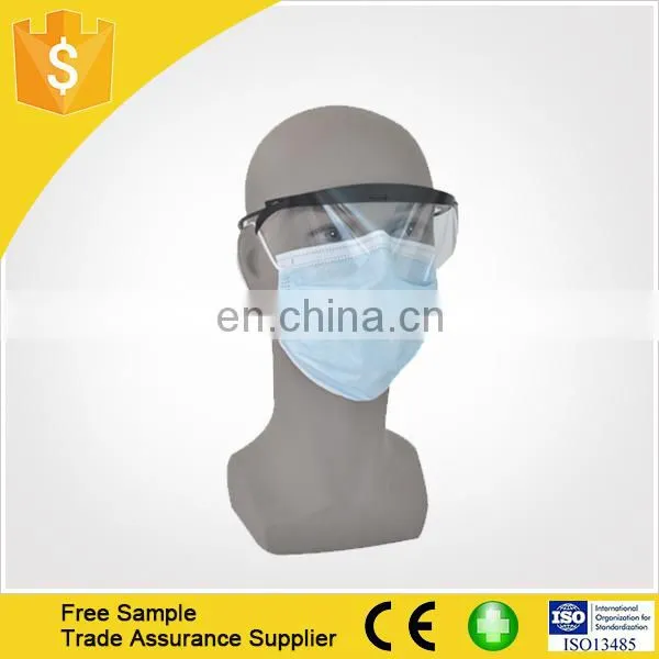 Disposable nonwoven surgical face mask