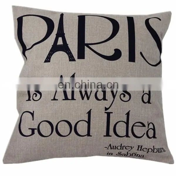 Handmade custom cheap throw sofa chair cushion cover 50x50 fashion digital decorative linen pillow cover