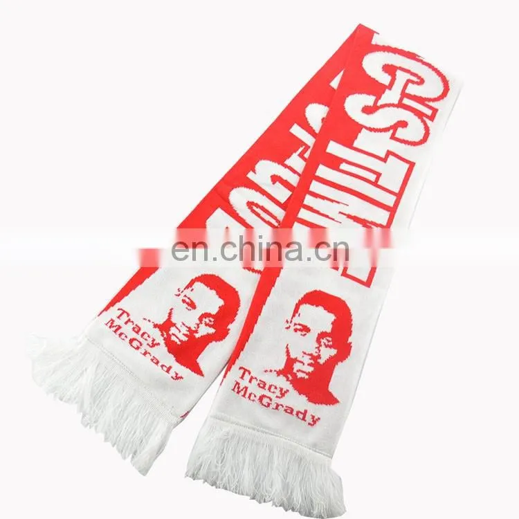 2016 Hot Sell Wholesale Basketball Fan Knitting Scarf