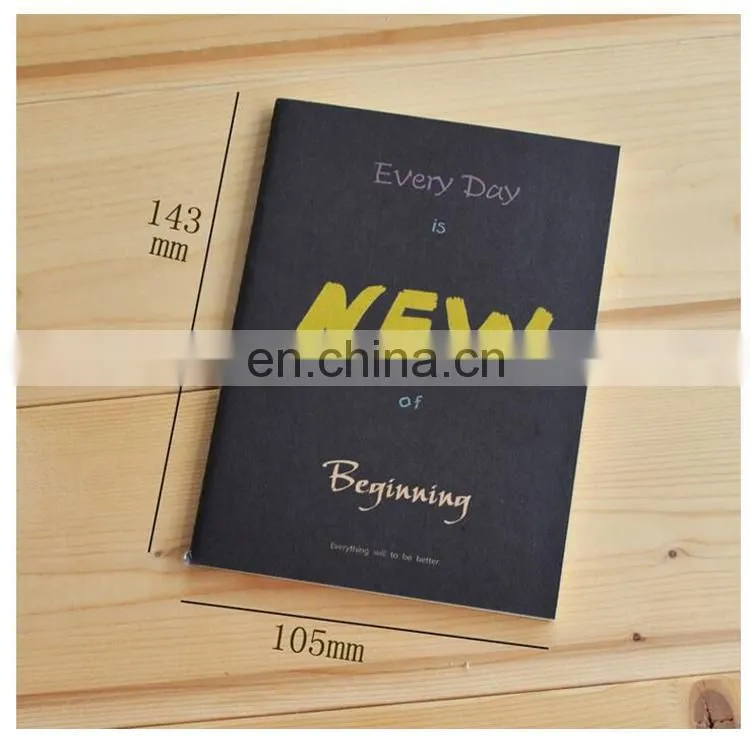 Hot Sale School Stationery Wholesale Cheap Black Custom Size Sewing Notebook