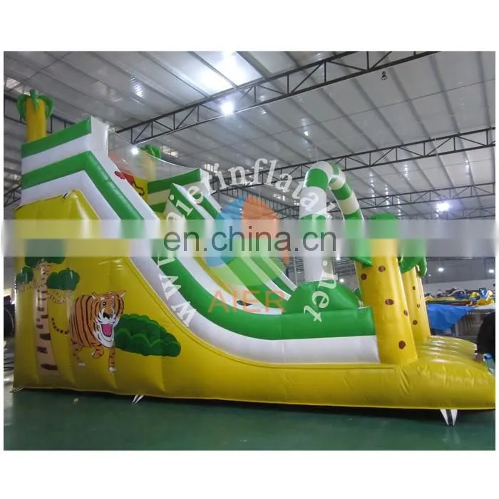 Commercial grade tiger inflatable dry slide