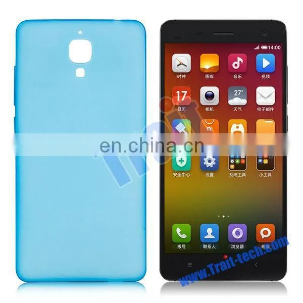 Simple and Plain Style High Quality Solid Color TPU Back Cover Case for XiaoMi Mi4
