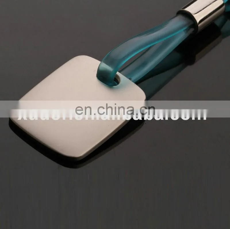Wholesale cheap metal printed silicone rubber keychain lanyard for promotion