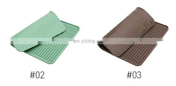 Yiwu factory new design heat resistant soft rubber pot holder dish drying mat cooking pad