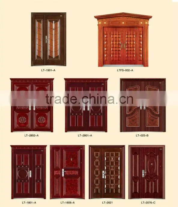 mother and son metal door (LT-6062) double steel door
