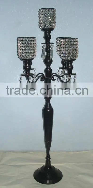 5 Lite Chrome Plated Wedding Candelabra