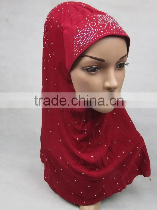 A553 Newest LONG HIJAB COVER WITH FULL crystal beading