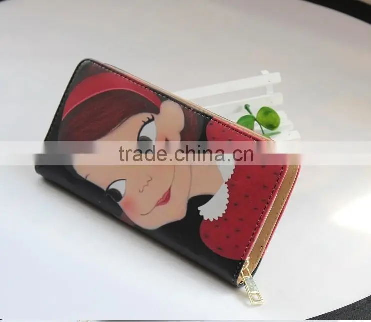 Graffiti Women leather wallet women wallets brand design Fashion designer purses for women