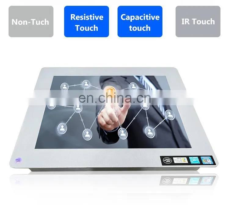 Oscan Industrial Metal Case 12 Inch Embedded Open Frame Touch Screen Monitor VGA DVI