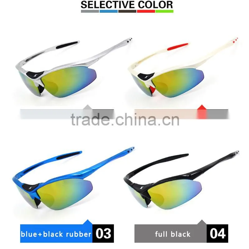 Good price in stock custom logo outdo sport cycling glasses UV400 lens