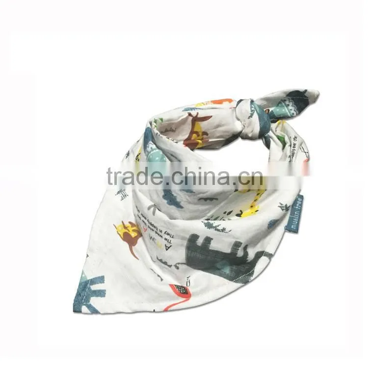 China Supplier Adjustable Cotton Baby Bandana Bibs 2016