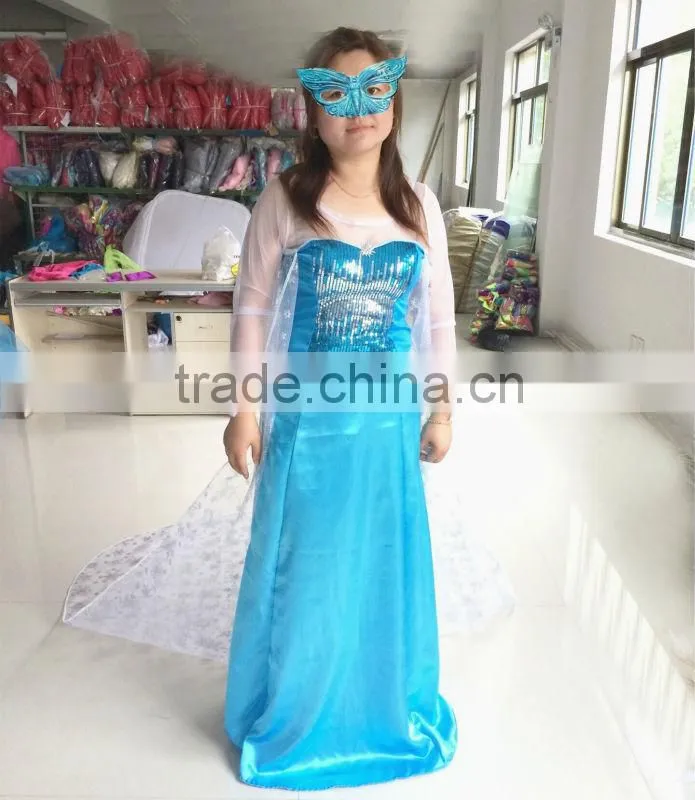 Wholesale frozen elsa coronation dress costume cosplay for adult