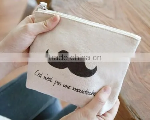 Wholesale Zipper Storage Canvas Makeup Bag Beauty Case Cosmetic Coin Purse For women