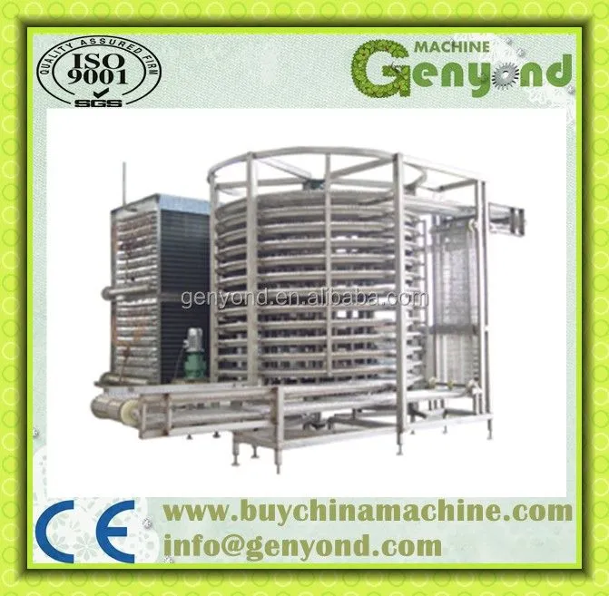 Factory IQF Quick Freezing Tunnel Frozen Fruit Vegetable Food Maker Flash Spiral Freezer Equipment Machine in China