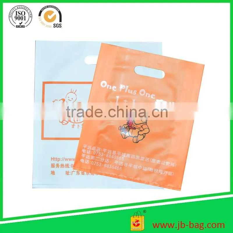 Die Cut Handle Plastic Shopping Bag in White Colour