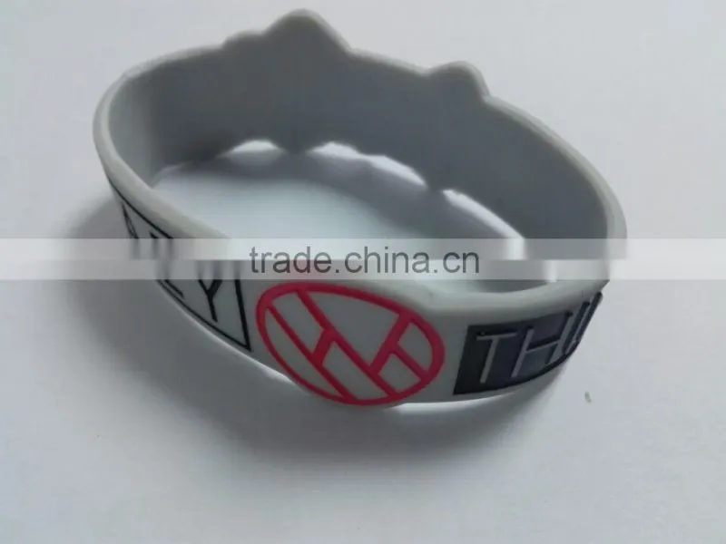 HAZY things debossed logo rubber wrist strap