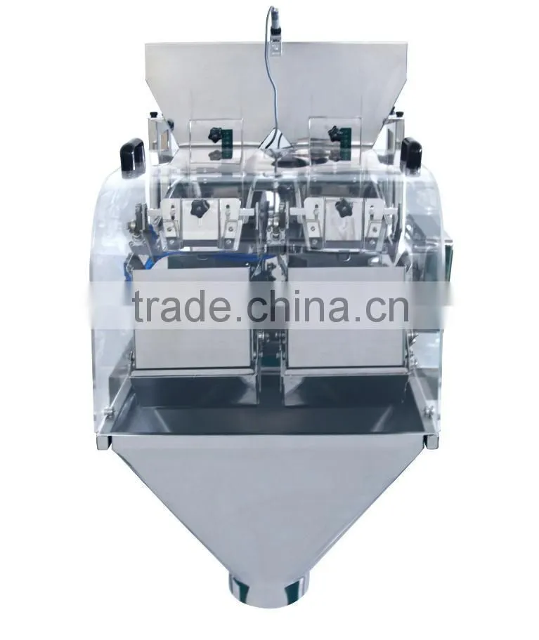 automatic 2 Head Linear digital weigher, dry syrup powder weighing and filling machine