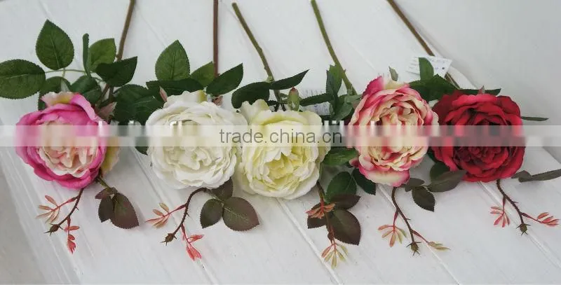 New design China artificial rose flowers wholesale silk flowers artificial with best price