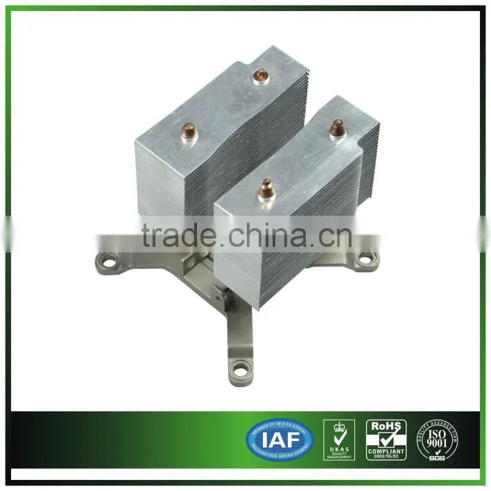 customized copper heat pipe aluminum fin heat sink