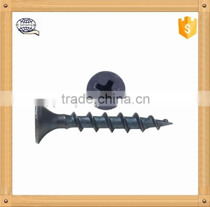 made in china low price black phosphated fine thread drywall screw