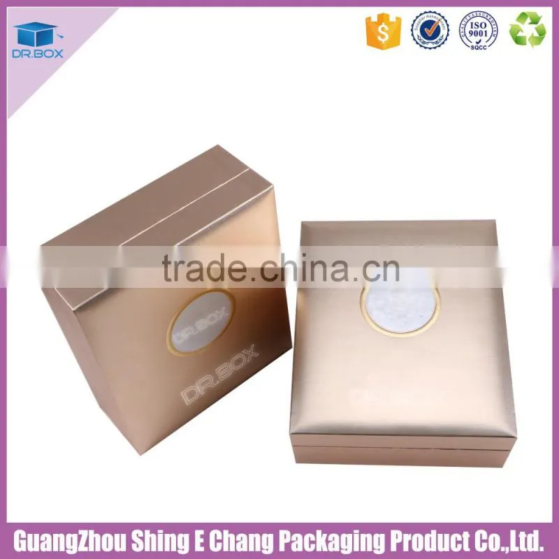 2016 good selling glossy golden wine storage box make in China