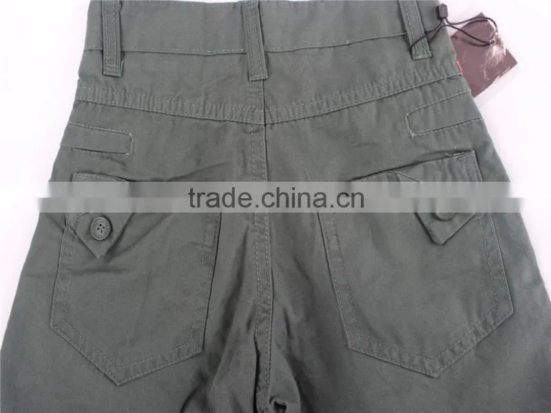 Men cheap 100%cotton garment stock lot summer washed shorts