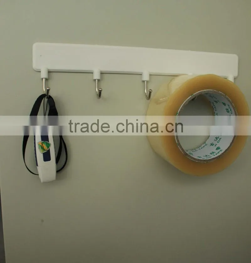 Plastic adhesive wall mounted coat rack coat hook
