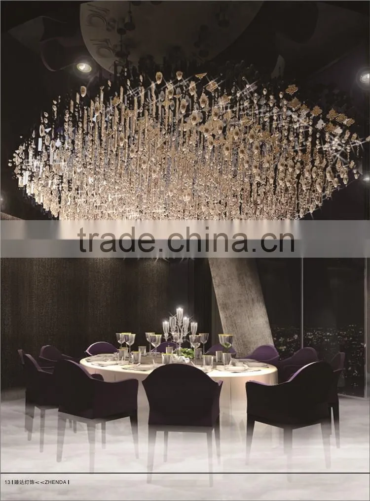 hot sale attactive crystal pillar light for hotel lobby for 2016 Guangzhou International lighting fair