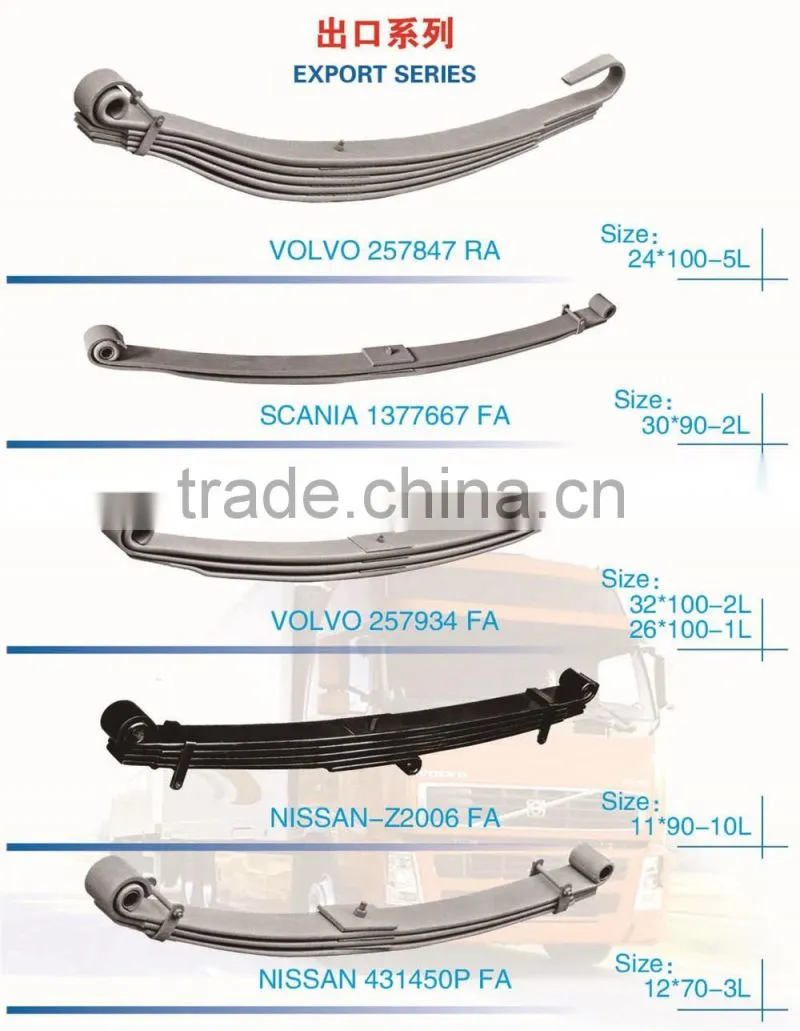 Swedish dump truck leaf spring rear and front spring