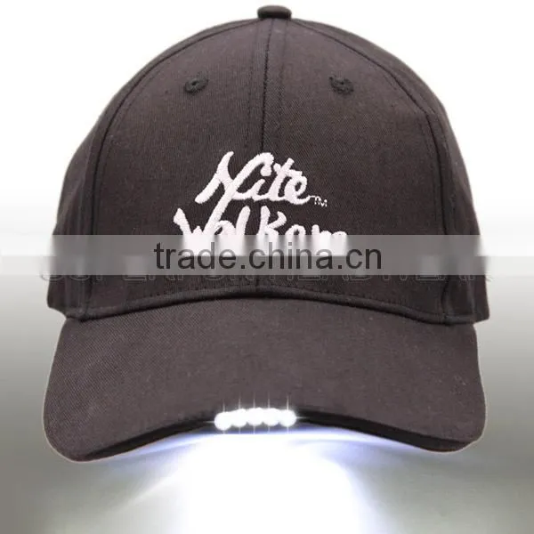 factory supply customized logo LED light baseball cap
