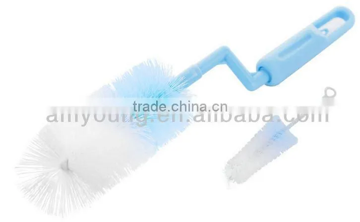 China Factory Wholesale Health 100% Sponge Nylon Baby Bottle Brush Set