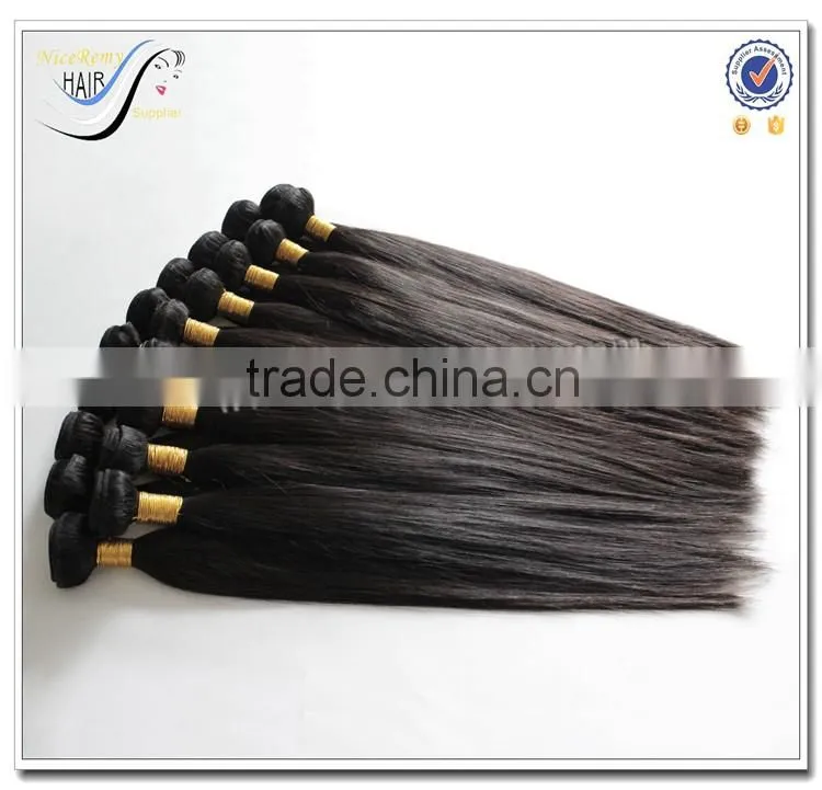 Wholesale top quality weaving machines sleek natural color unprocessed raw brazilian virgin human hair weave