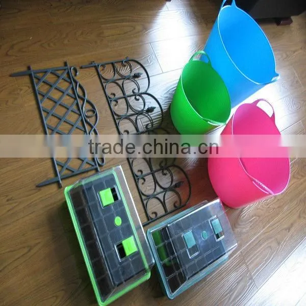 flexible plastic bucket,garden bucket,colorful bucket